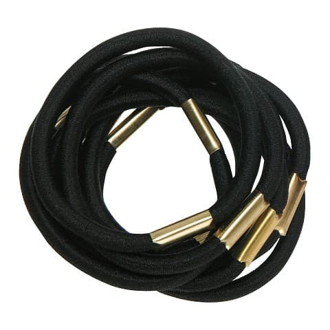 Резинки для волос черные maxi RE021 10 шт