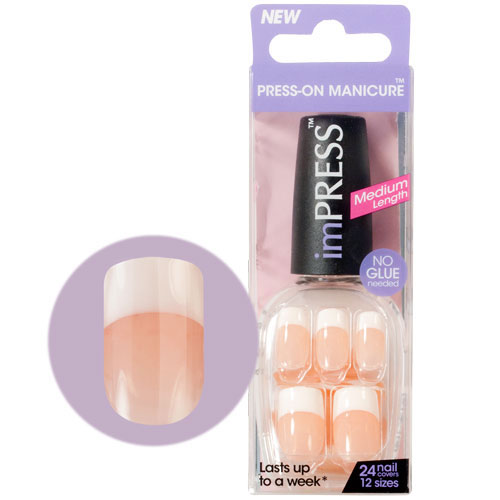 KISS imPRESS Manicure Твердый лак Серебряный Френч дл.сред.