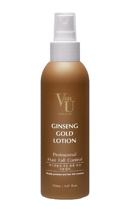 VON-U GINSENG GOLD Лосьон для роста волос с экстрактом золотого женьшеня 150 мл