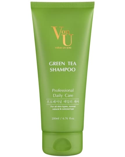 VON-U GREEN TEA Шампунь для волос с зеленым чаем 200 мл