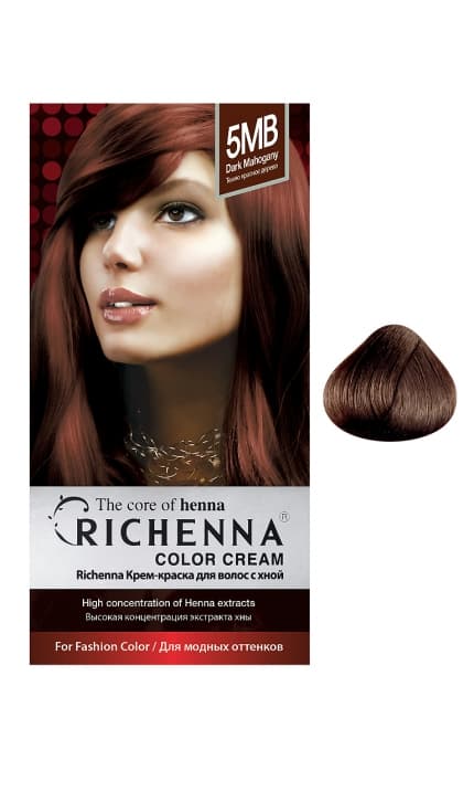 Крем-краска для волос с хной № 5MB Dark Mahogany