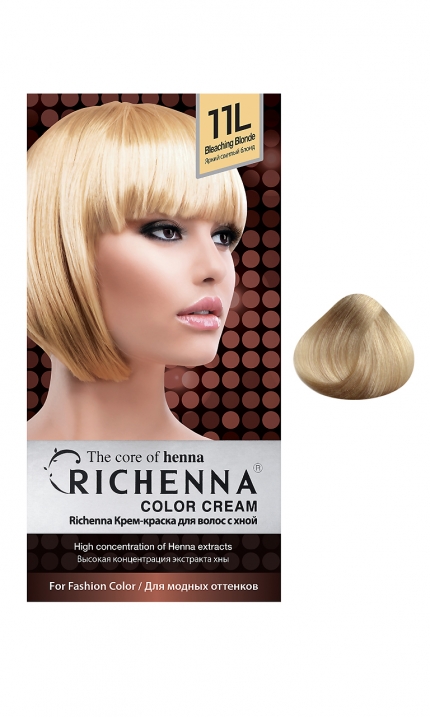 Richenna Крем-краска д/волос с хной №11L Bleaching Blonde 60 гр № 11L Bleaching Blonde
