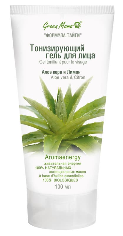 ФОРМУЛА ТАЙГИ Тонизирующий гель для лица Алоэ Вера и Лимон 100 мл