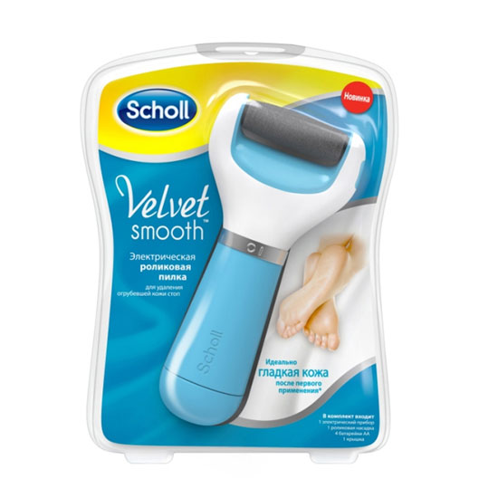 VELVET SMOOTH Электрическая роликовая пилка для удаления огрубевшей кожи стоп