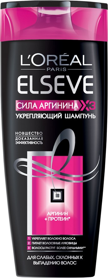 ELSEVE Шампунь для волос Сила Аргинина 400 мл