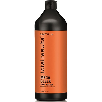 TOTAL RESULTS MEGA SLEEK Шампунь для гладкости непослушных волос с маслом ши 1000 мл