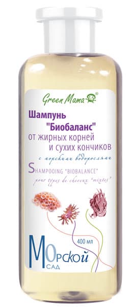 МОРСКОЙ САД Шампунь &quot;Биобаланс&quot; от жирных корней и сухих кончиков с морскими водорослями 400 мл
